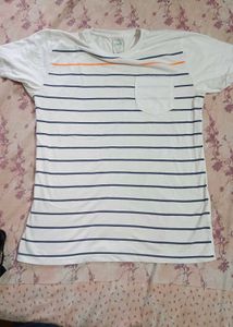 White Striped T-shirt 👕