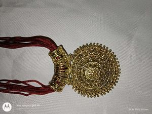 gold ethnic necklace mangalsutra pendant