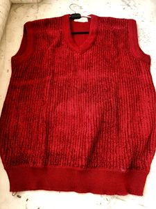 Maroon Half Sweater For Men