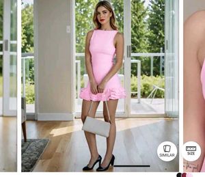 Shein - New with tag- Pink Ruffle Mini Dress