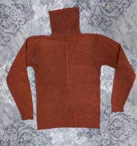 Orange Turtleneck Sweater
