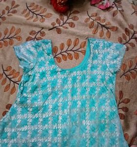 Aqua Floral Dress