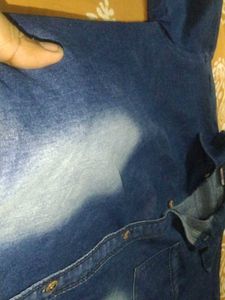 Plane Solid Dark Blue Daniem Shirt With Combo Prin