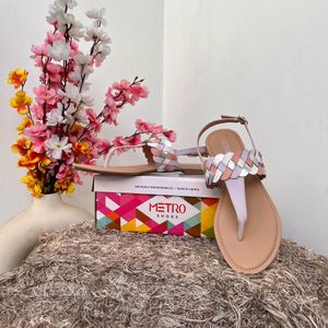 Woven Detail Thong Sandals