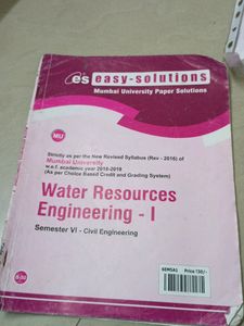 Water Resources Engineering 1 Sem 6