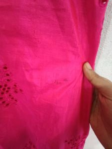 Pink Embroidered Kurta