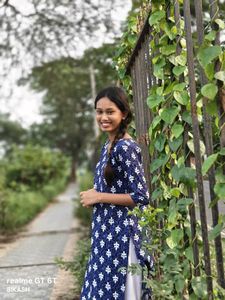 Blue Printed Kurta