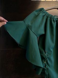Green Off Shoulder Top