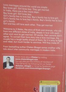 🎉Limited Time Offer 🎉2 States Book By Chetan Bha