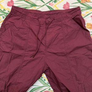 Burgundy Cargo Pants