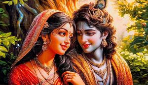 Radha Krishna Art Print