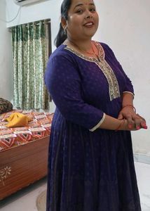 Elegant Embroidered Purple Kurti