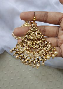 GOLDEN KUNDAN &amp; PEARLS CHANDELIERS 🎀
