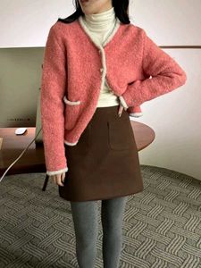 (Made In Korean) Pink Knit Cardigan