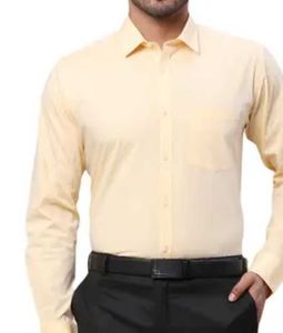 Stitched yellow Men&#39;s Casual Shirt Untouched