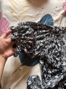 Floral Print Wrap Top