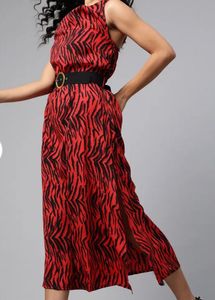 Red Animal Print Dress
