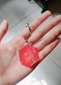 Red Resin Keychain