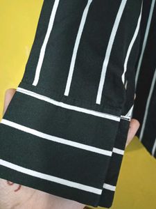 Striped V-Neck Blouse