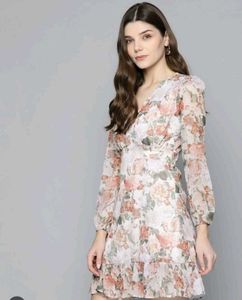 Floral Fit And Flare Dress