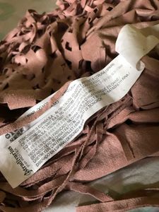 Stradivarius Pink Suede Shawl With Fringes