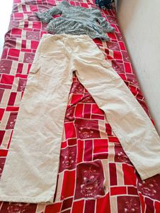 top and High Waist cargo jeans