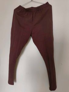 Brown Cotton Leggings