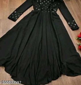 Elegant Black Anarkali Dress