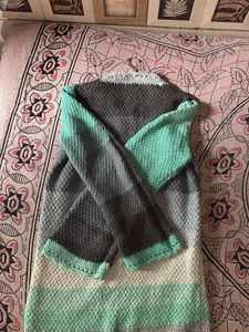 Striped Knit Cardigan Sweater