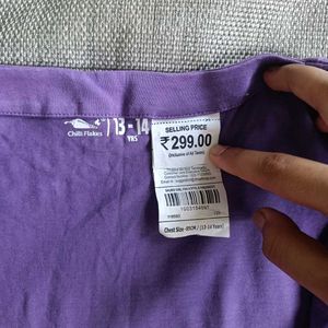 Girls/womens Purple Shirt with Pockets