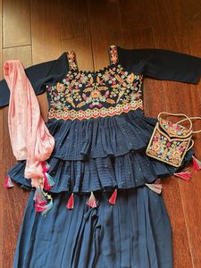 Blue Salwar Set For Girls