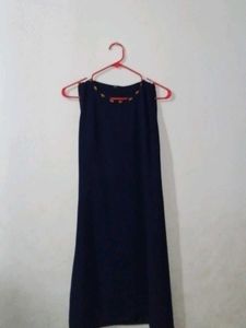 Navy Blue Sheer Cardigan Kurta