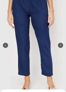 Blue Embroidery Kurti Pant Set With Free Shippin