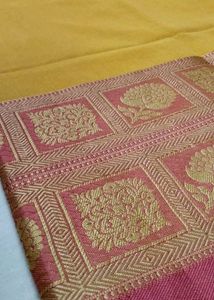 Mustard Yellow Silk Blend Blouse Piece