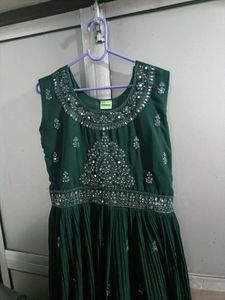 Green Embellished Kurta Set