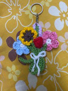Crochet Flower Keychain