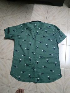 Green Printed Shirt