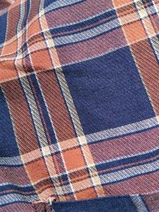 Eksco Blue &amp; Orange Plaid Flannel