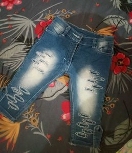 Ripped Denim Capris