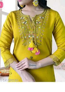 Yellow Embroidered Salwar Kameez
