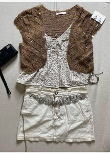 Y2k Sequins Top Shrug