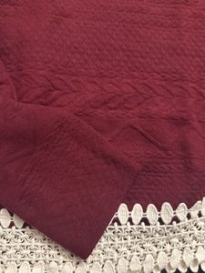 Maroon Textured Crop Top