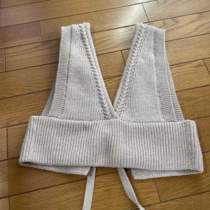 Knitted Crop Top Vest