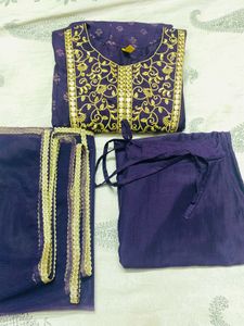 Elegant Purple Kurta Set