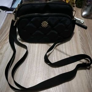 Black Quilted Crossbody Bag