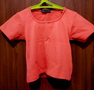Zara Coral T-Shirt