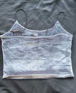 Silver Crop Top