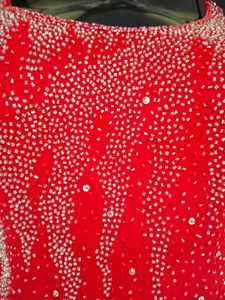 Red Embellished CUT DANA Gown Dress