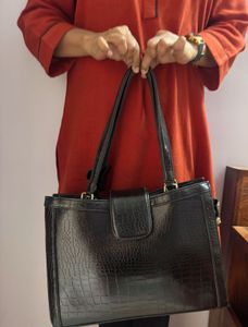 Stylish Black Tote Bag