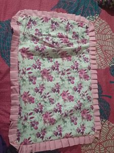 PINK FLOWER PILLOW COVER CASE 1 PIECE ONLY